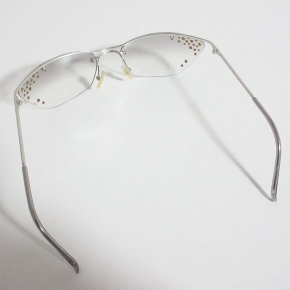 Christian Dior Flash STR Sunglasses With Rhinestones 6218 115 Silver Y2K 2000s main image 12